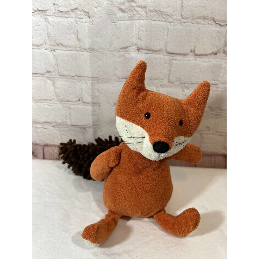 Jellycat London 12" Woodland Fox Orange Stuffed Plush Bushy Brown Tail Lovey